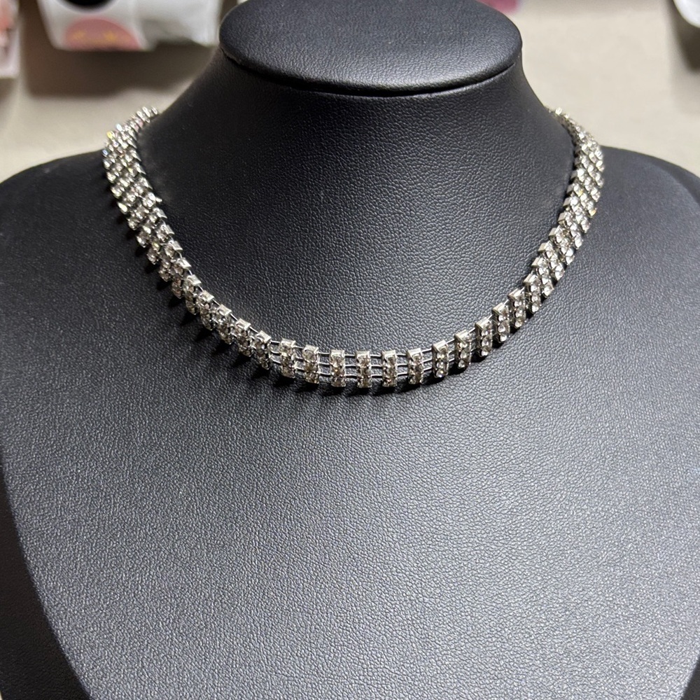 Charming Charlie Rhinestone Choker Necklace